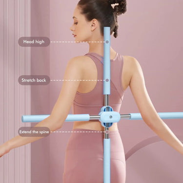 Yoga Bar Stretching Tool Posture Correction Bar Stretching Humpback Correction Retractable Training Cross Bar For Home Fitness